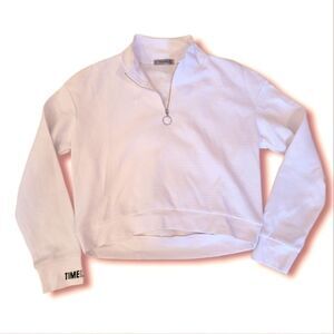 5 for $40 sale WHITE Crop Top Long Sleeve Size Small